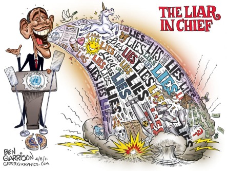 Image result for caricature Obama lying